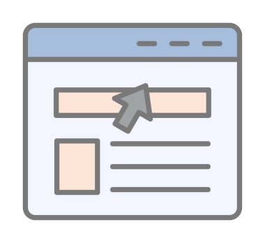 Web sayfası simgesi, vektör illüstrasyonu