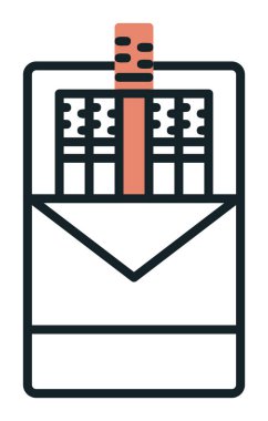 Sigara Paketi Simge Vektör Çizimi