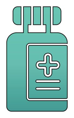 Tıbbi ikon vektör çizimi. Aşı               