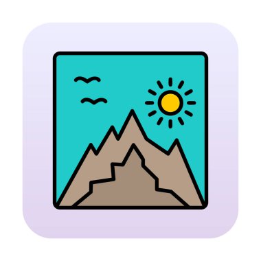 fotoğraf simgesi vektör illüstrasyonu