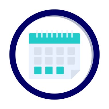 Takvim simgesi, vektör çizimi