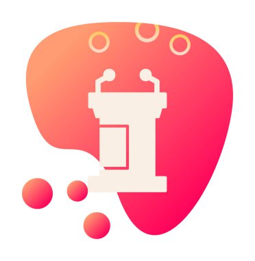 Podyum simgesinin vektör illüstrasyonu 