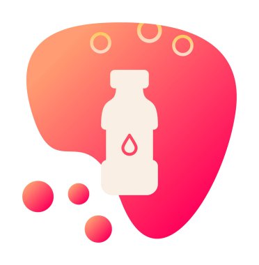 su şişesi simgesi, vektör illüstrasyonu    