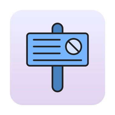 Basit protesto simgesi, vektör illüstrasyonu