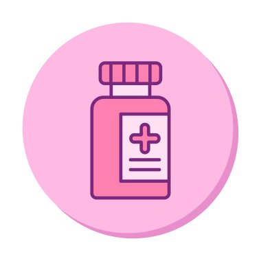 Tıbbi ikon vektör çizimi. Aşı               