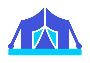 çadır simgesi, vektör çizimi  