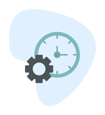 Zaman Yöneticisi web simgesi vektör illüstrasyonu