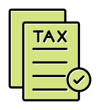 düz tasarım vektör illüstrasyon vergisi onayı