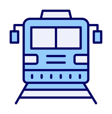 tren simgesi, vektör illüstrasyonu 