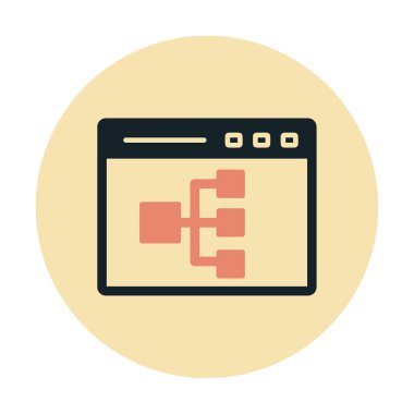 Çevrimiçi Akış Çizelgesi modern simgesinin vektör illüstrasyonu                  