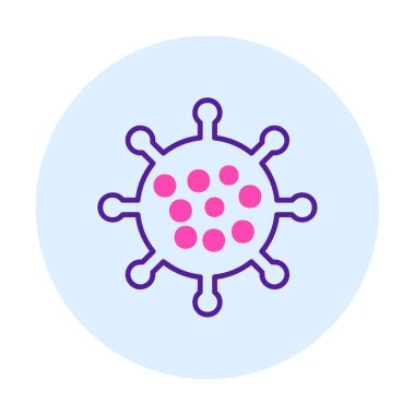 Corona virüs simgesi, covid-19 salgın hastalık sembolü, çizgi biçimi vektör simgesi