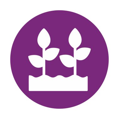 Büyüyen Bitkiler web simgesi, vektör illüstrasyonu 