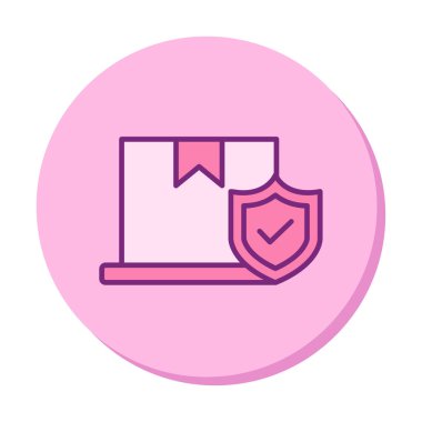 İşaretleme simgesi, vektör illüstrasyonlu kutu 