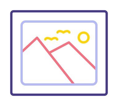 Galeri simgesi, web vektör illüstrasyonu