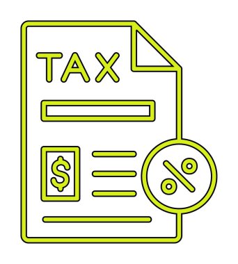 Vergi Kağıtları simgesi, vektör illüstrasyonu               