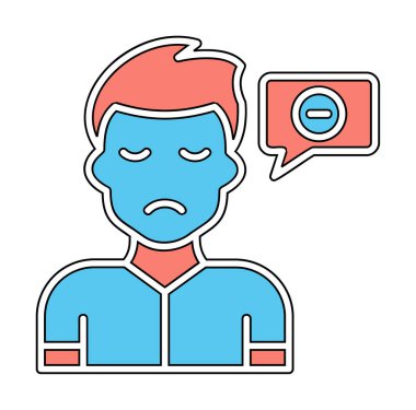 Negatif Düşünce konsepti ikon vektör çizimi