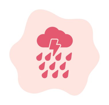 yağmur simgesi, vektör illüstrasyonu  