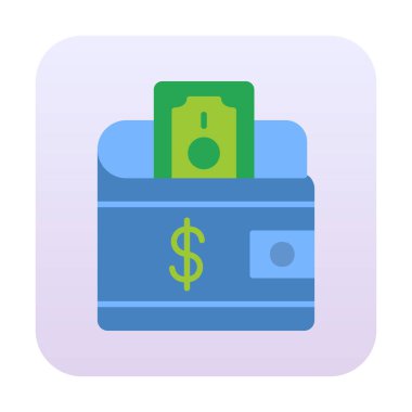 Dolar işareti simgesi tasarımı olan cüzdan