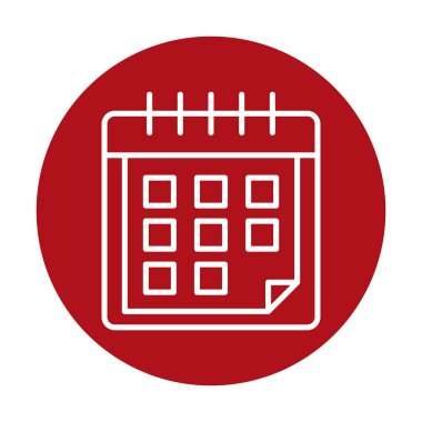 Takvim simgesi, vektör çizimi