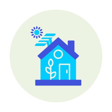 Eco house simge vektör çizim