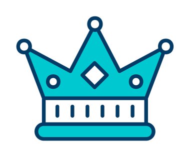 Taç. Web simgesi basit illüstrasyon tasarımı