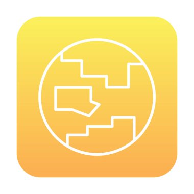 earth icon, vector illustration simple design