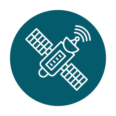 Uydu Simgesi, vektör illüstrasyonu 