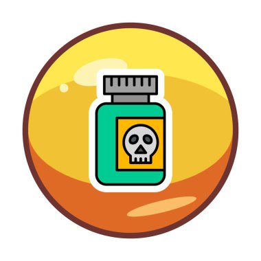 Zehir. Web simgesi basit illüstrasyon 