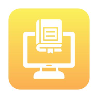 çevrimiçi kütüphane rengi vektör illüstrasyonu                        