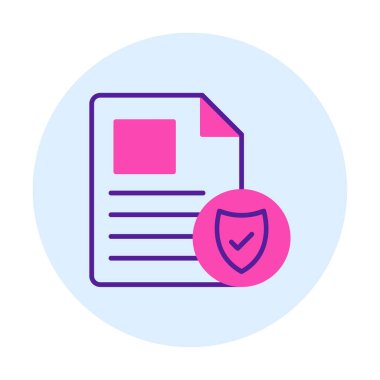 Onaylanmış Belge simgesi, vektör illüstrasyonu basit tasarım