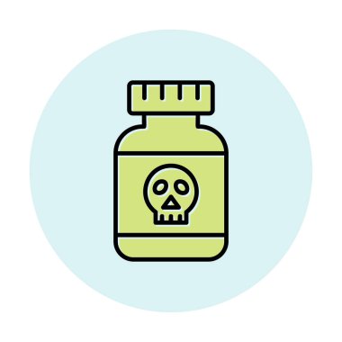 Zehir. Web simgesi basit illüstrasyon 