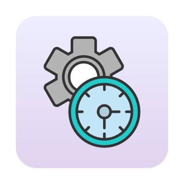 Çalışma Zamanı web simgesi vektör illüstrasyonu