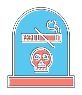 dumanı tüten simge, düz simge vektör tasarımı