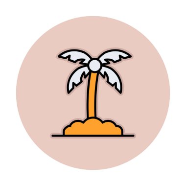 palmiye ağacı kutsal kişilerin resmi, vektör çizim