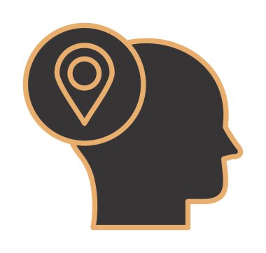 konum düz ikon vektör illüstrasyon tasarımı