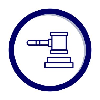 Yargıç Tokmak ikonu. vektör çizimi tasarımı