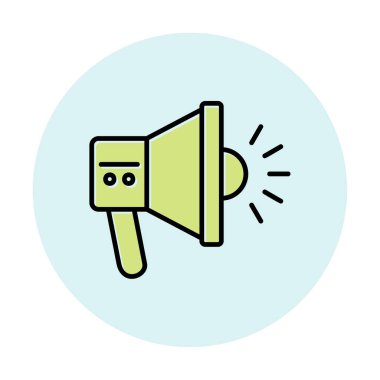 hoparlör, megafon simgesi. vektör çizim.  