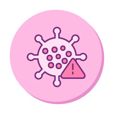 Corona virüs simgesi, covid-19 salgın hastalık sembolü, çizgi biçimi vektör simgesi