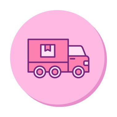 kamyon simgesi, vektör illüstrasyonu