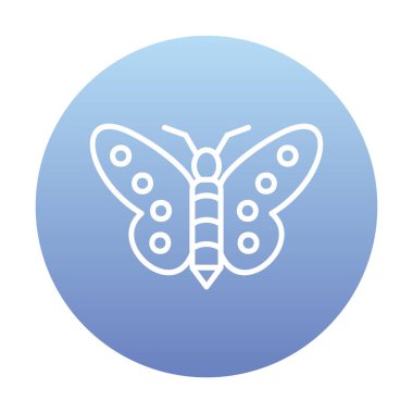 Kelebek Vektör Simgesi Düz Çizim 