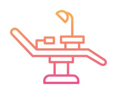 Dişçi Sandalyesi vektör illüstrasyonu, simge ögesi arkaplanı                