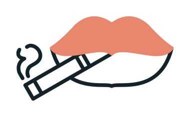  Sigara ikonu vektör illüstrasyon tasarımı