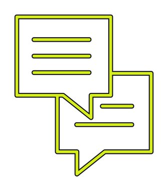 Sohbet düz simgesi, vektör illüstrasyonu