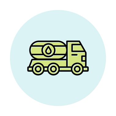 petrol kamyonu ikonu vektör illüstrasyonu