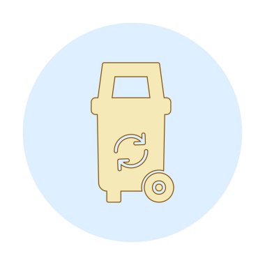 Çöp kutusu simgesi vektör illüstrasyonu 