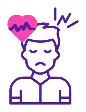 Taşikardi. Web simgesi basit illüstrasyon 