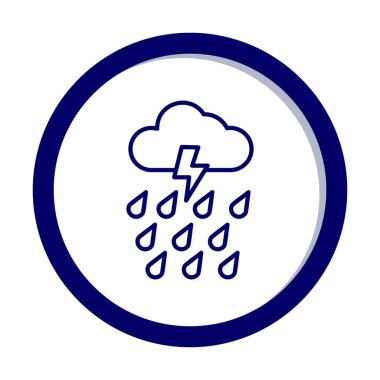 yağmur simgesi, vektör illüstrasyonu  