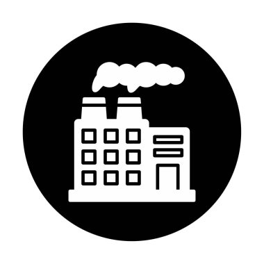 Factory icon, vector illustration simple design