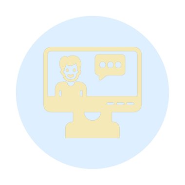 TV haber simgesi, vektör illüstrasyonu basit tasarım