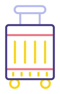 bavul ikonu vektör illüstrasyonu 